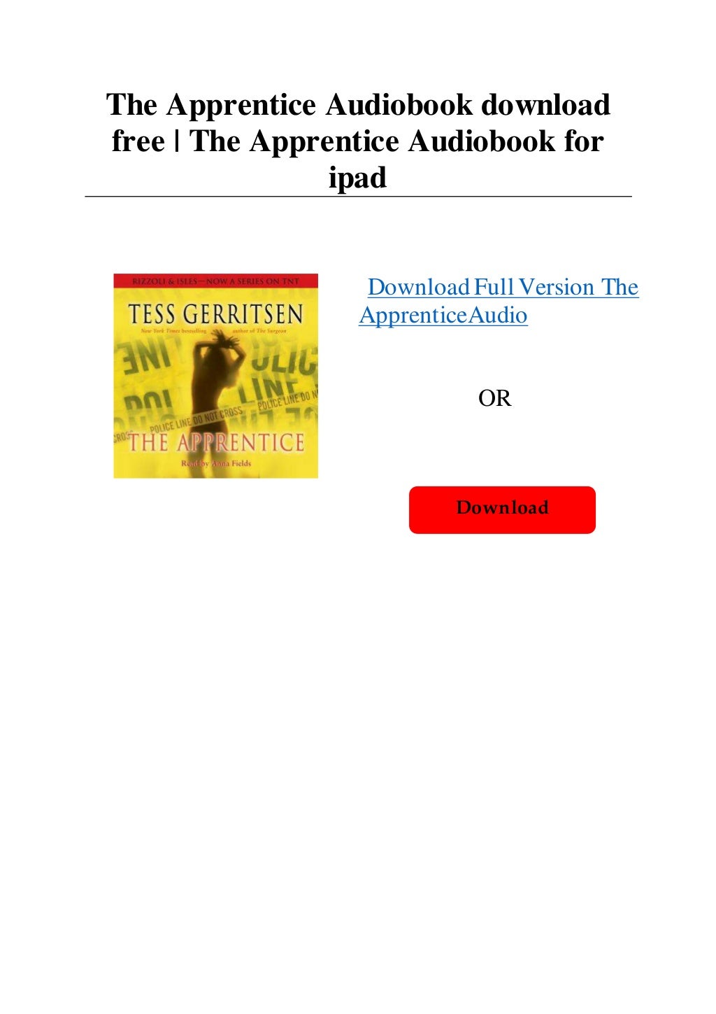 The Apprentice Audiobook download free | The Apprentice Audiobook for ipad