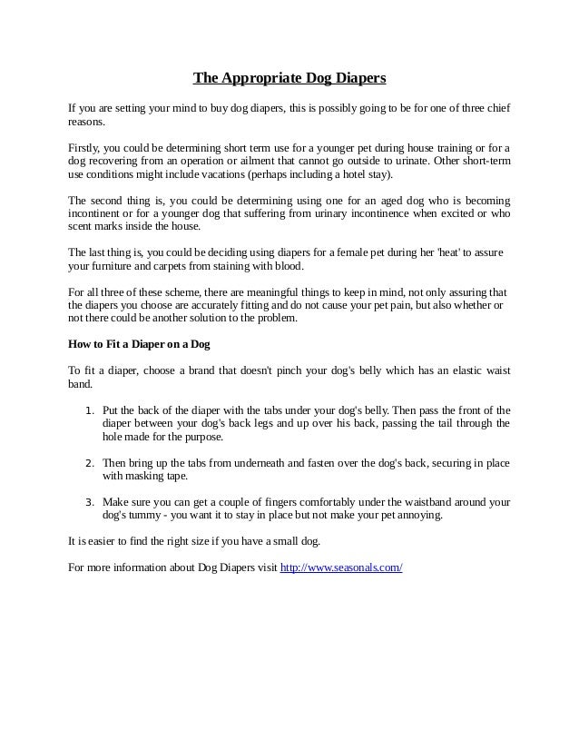 Can A Dog Pass A Diaper