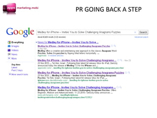 PR GOING BACK A STEP
 