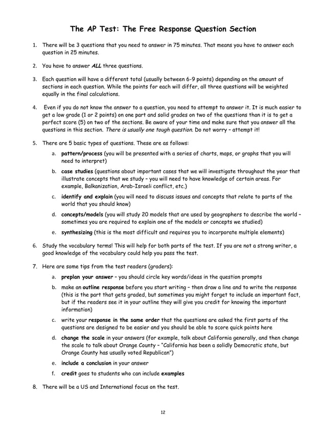 The ap test frq | PDF