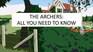 THE ARCHERS:
ALL YOU NEED TO KNOW
 