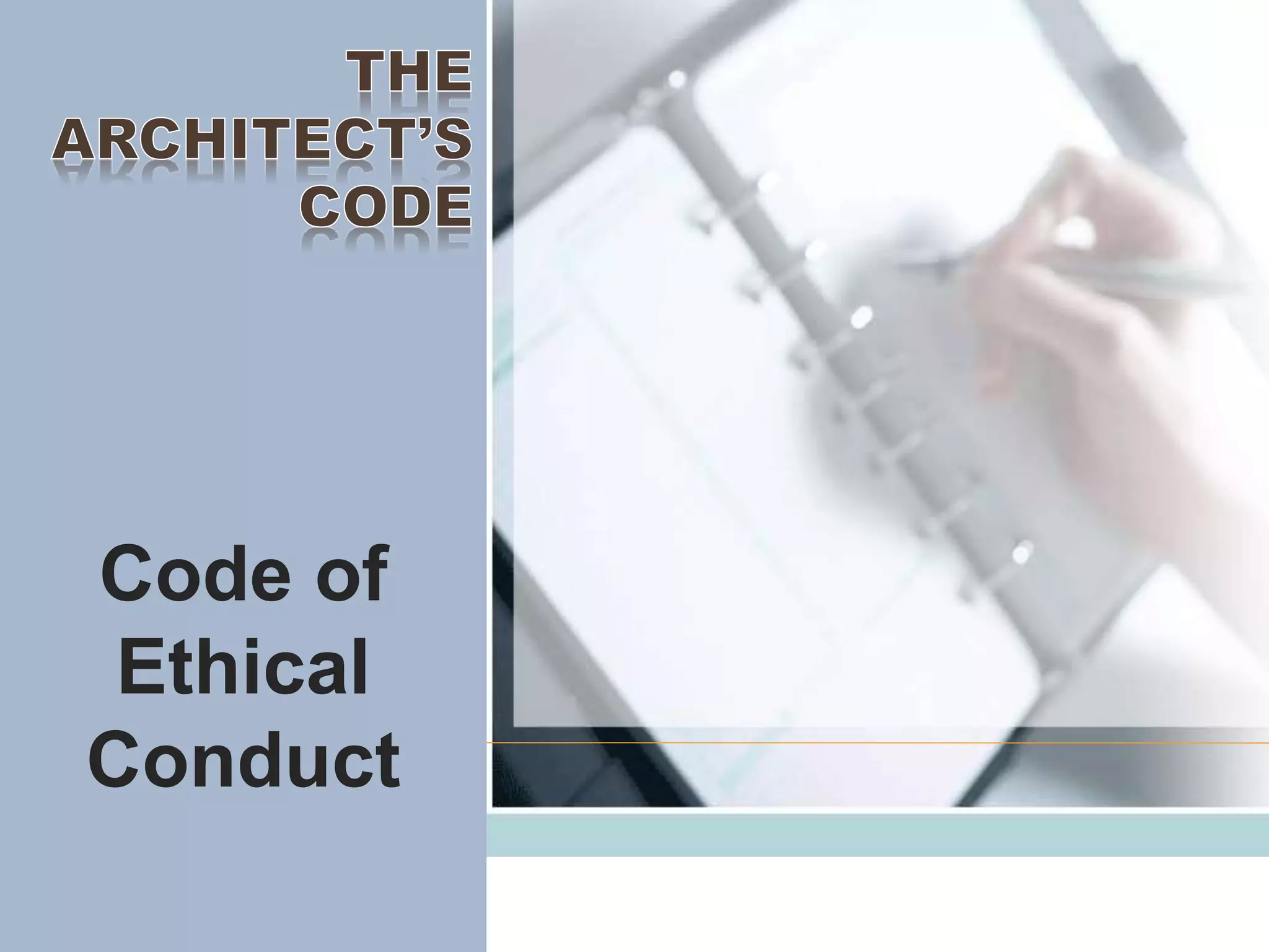 Code of
Ethical
Conduct