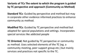 Therapeutic Communities and Motivational Interviewing | PPT