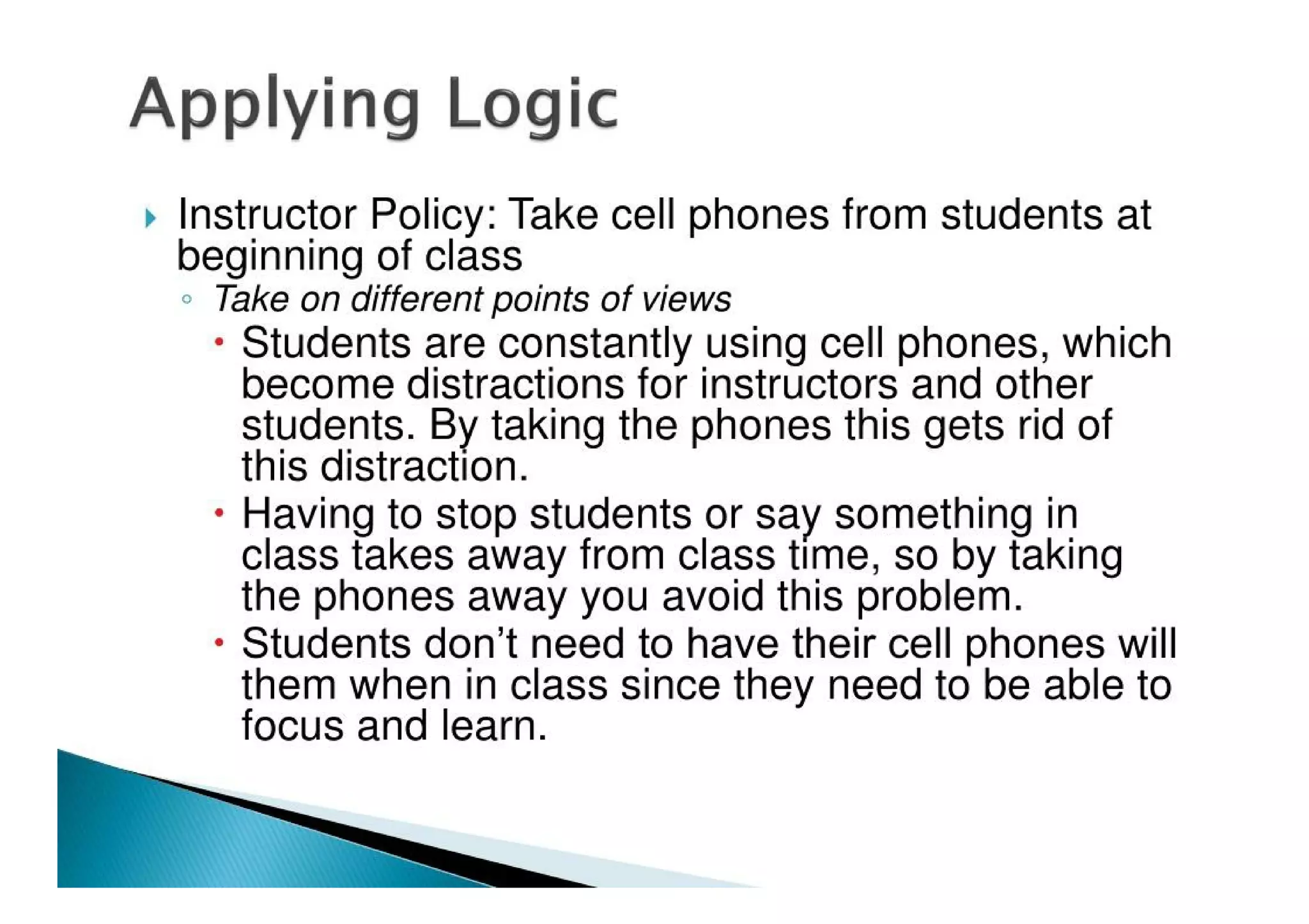 The Argumentative Speech