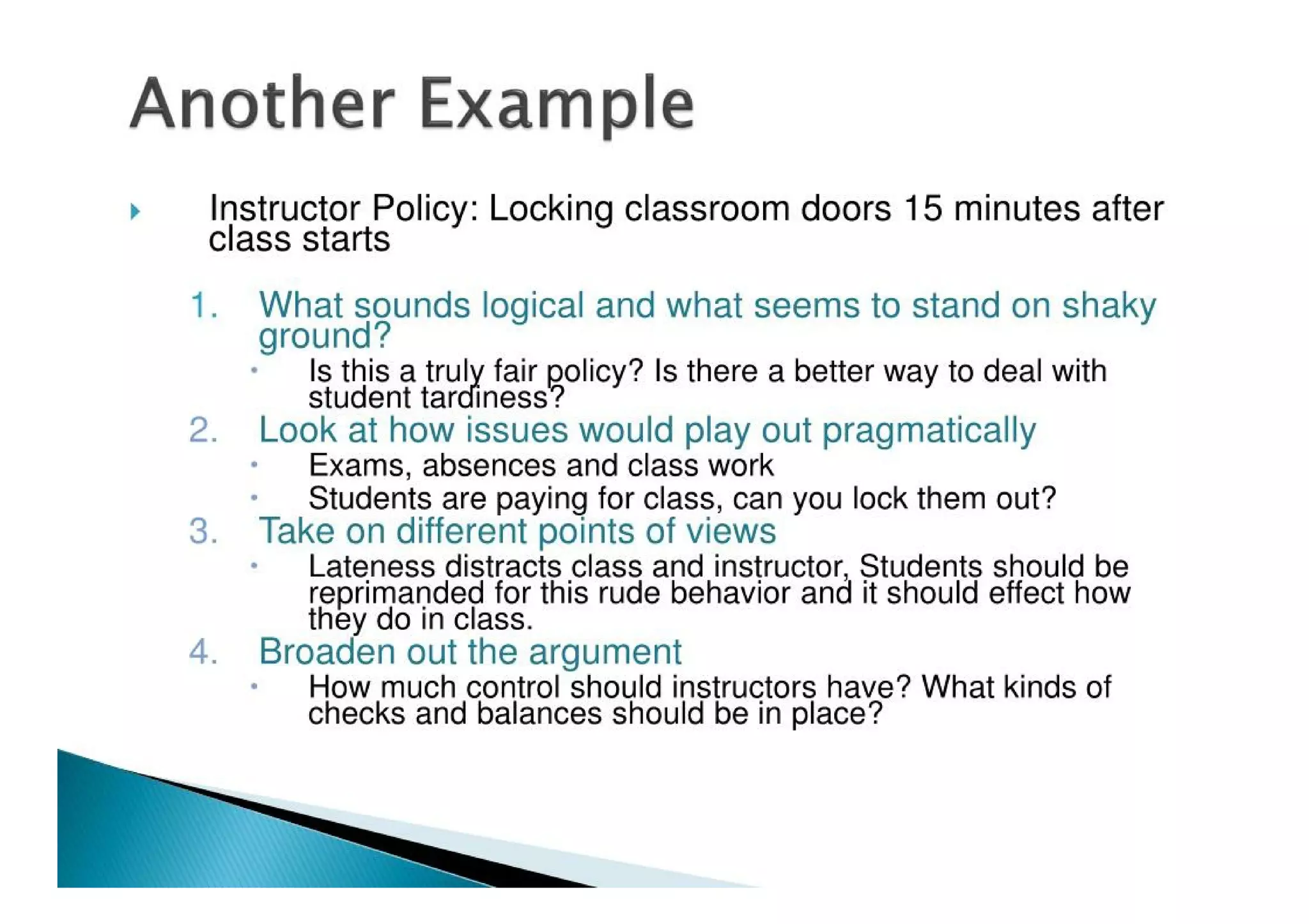 The Argumentative Speech