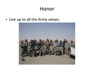 The army values storyboard | PPTX