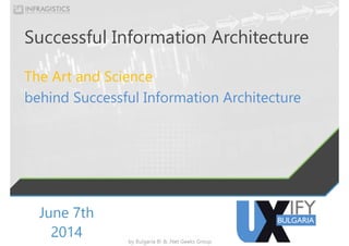 Successful Information Architecture
The Art and Science
behind Successful Information Architecture
 