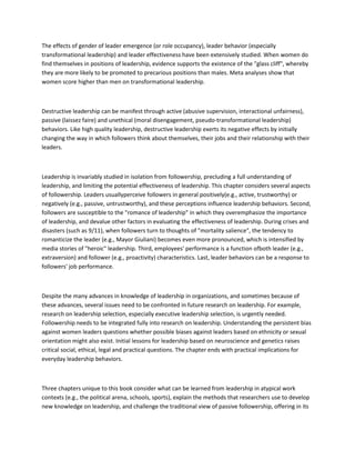 The art and science of leadership 6e afsaneh nahavandi test bank | PDF