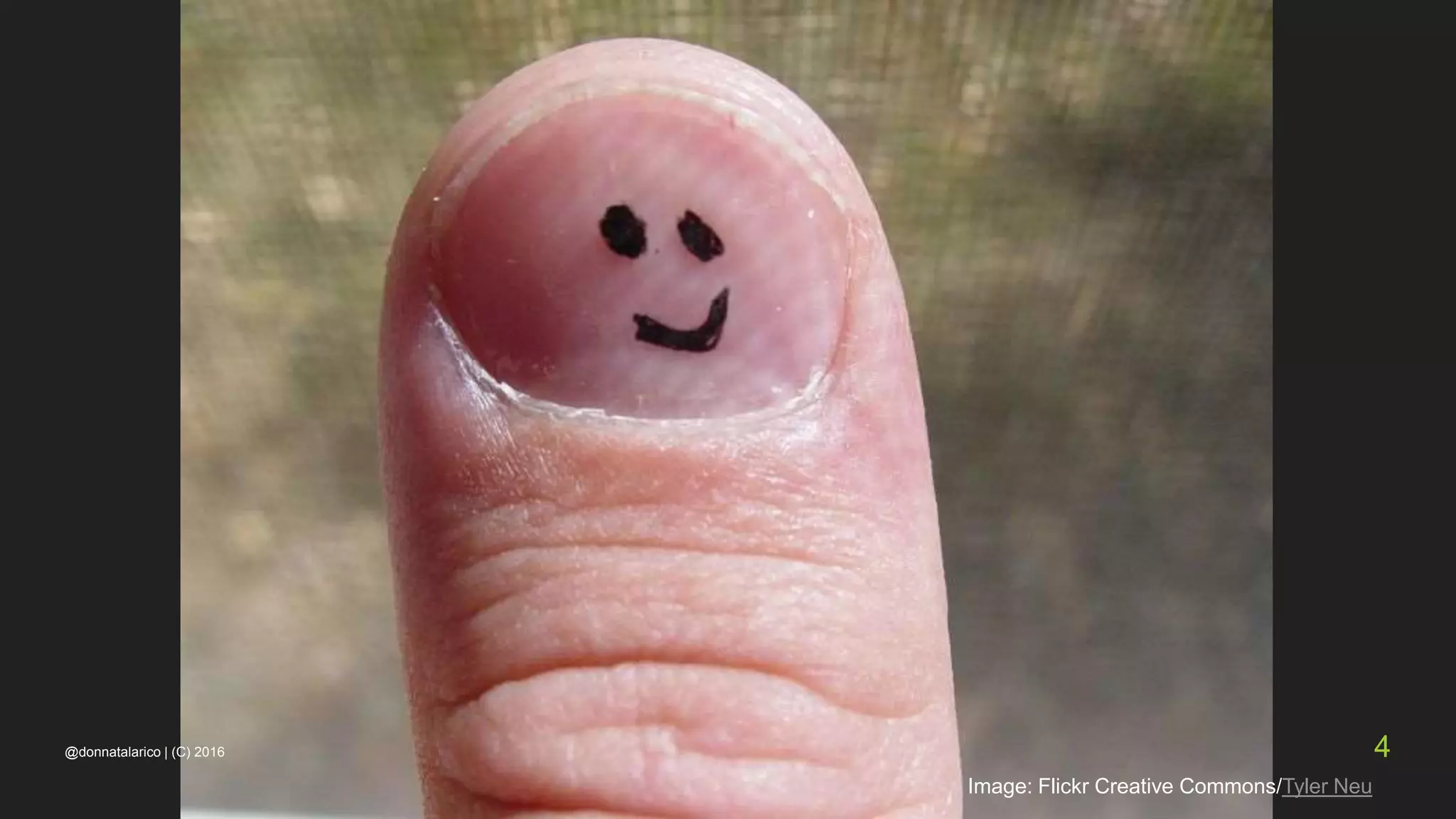 Image: Flickr Creative Commons/Tyler Neu
@donnatalarico | (C) 2016 4
 