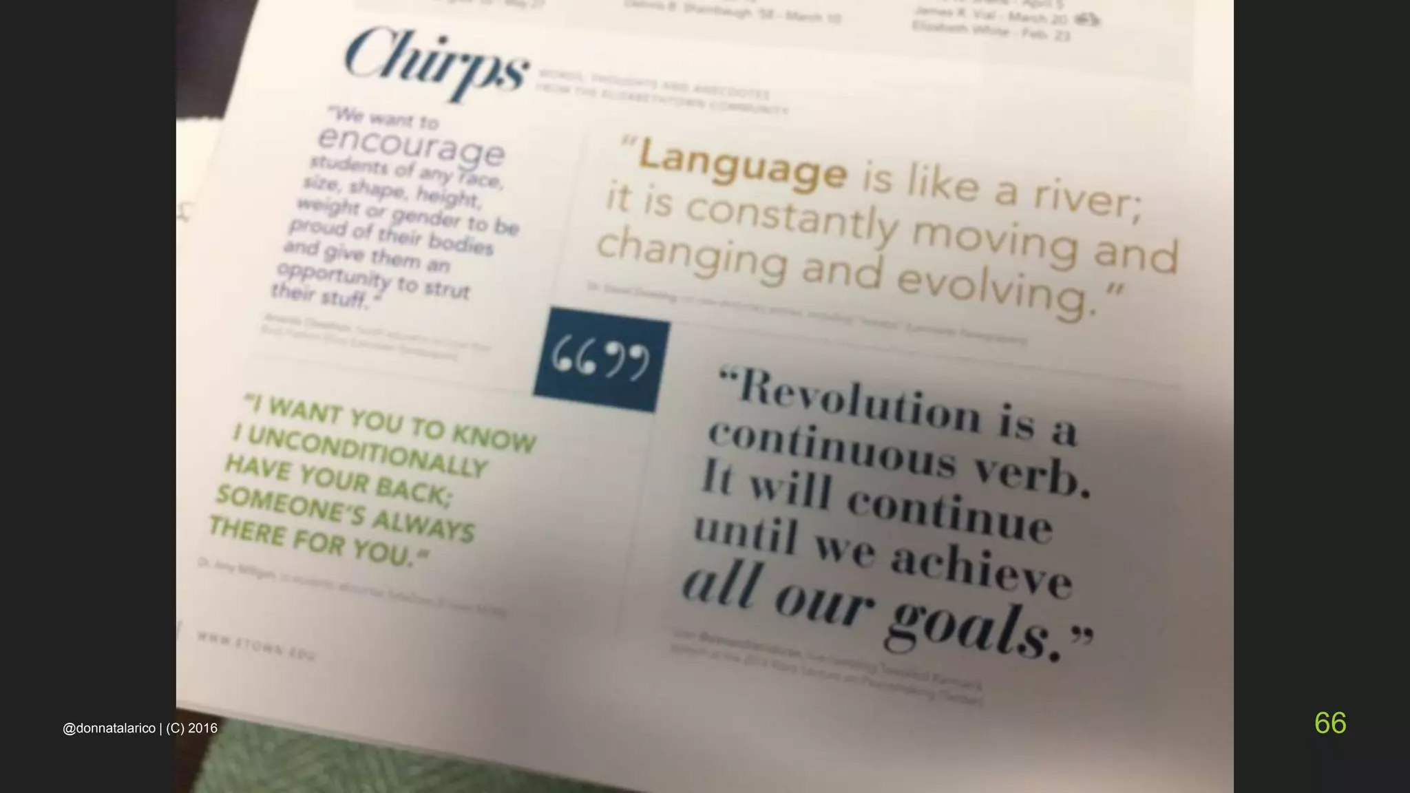 @donnatalarico | (C) 2016 66
 