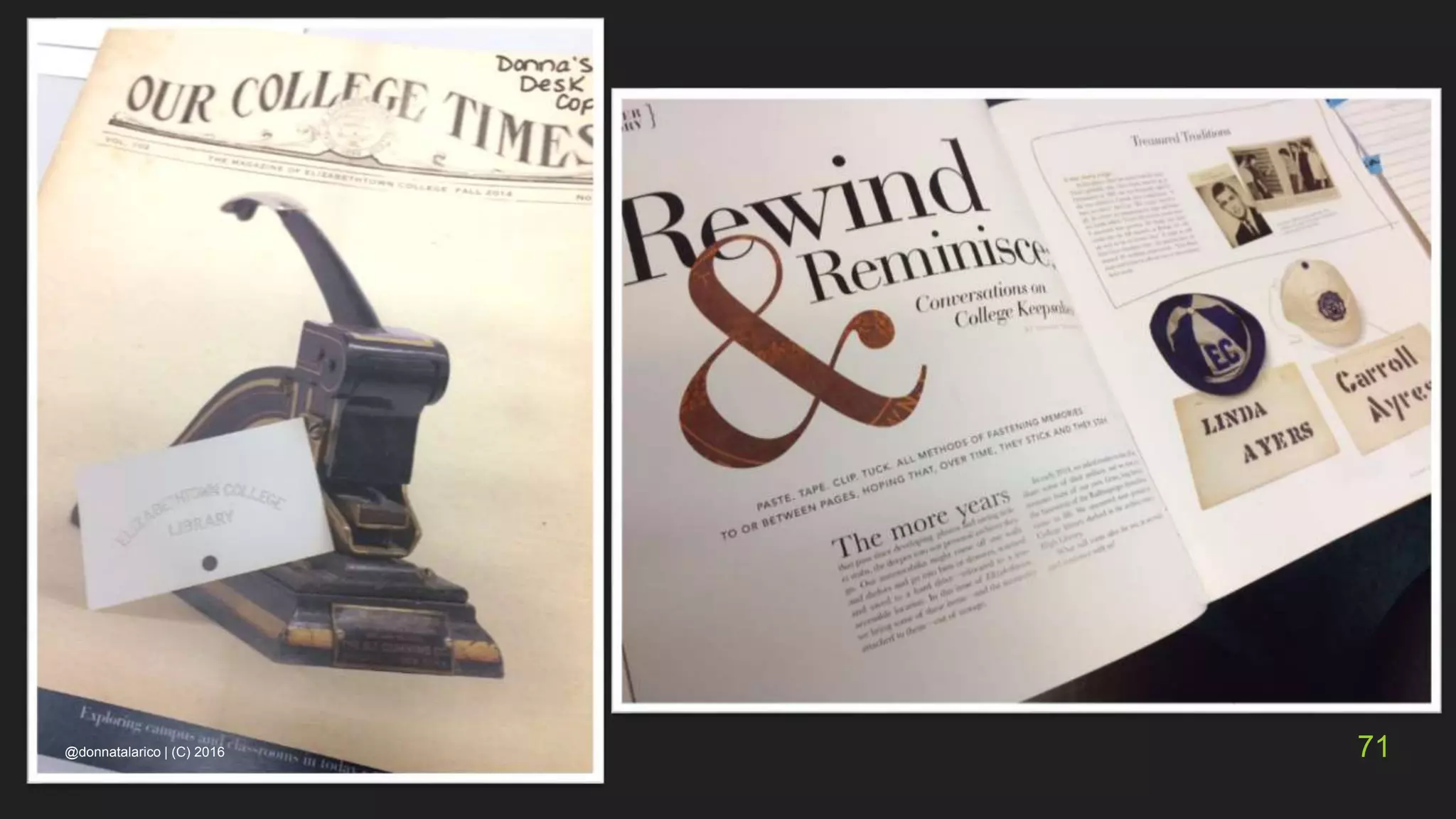 @donnatalarico | (C) 2016 71
 