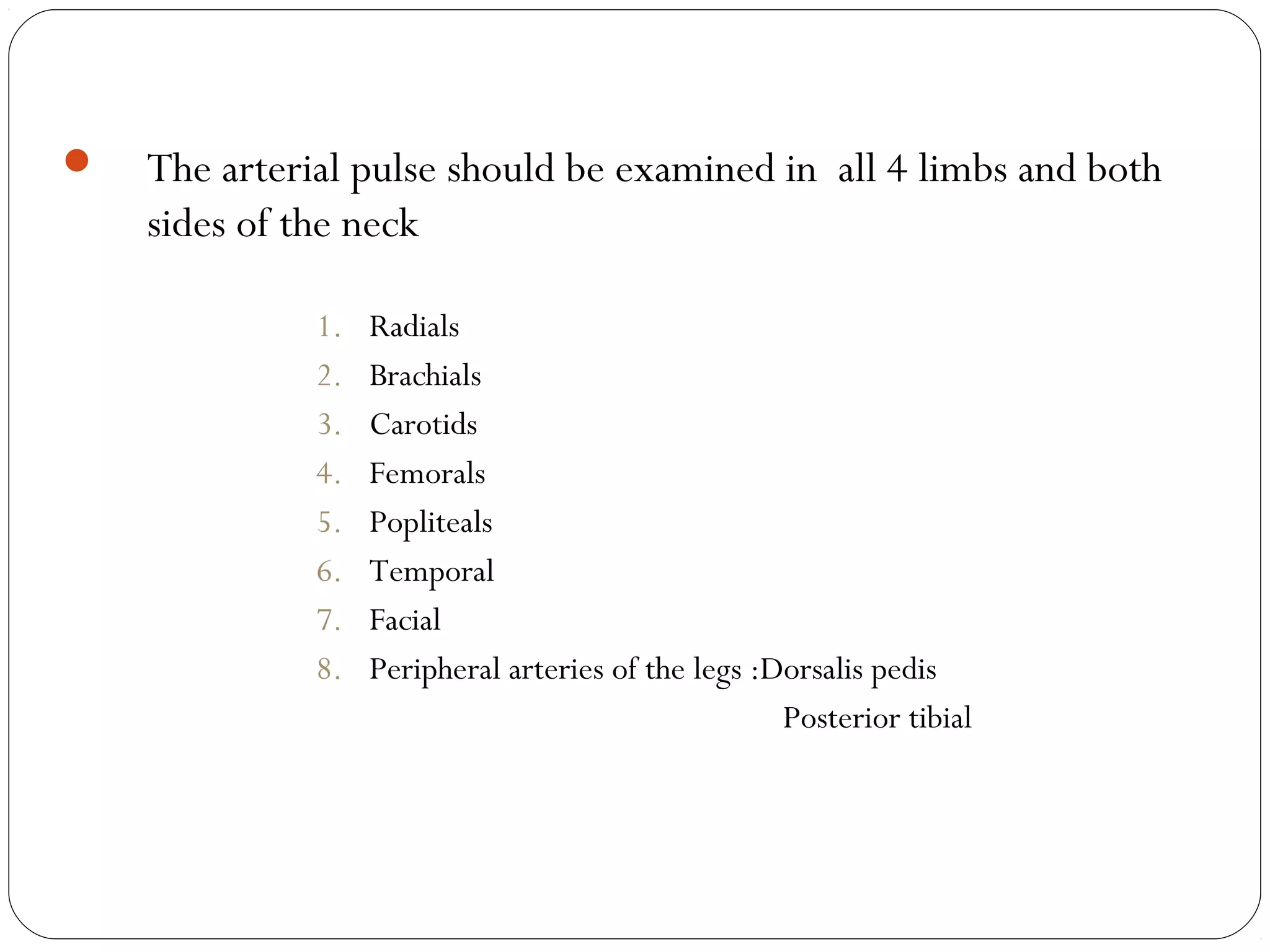 The arterial pulse | PPT