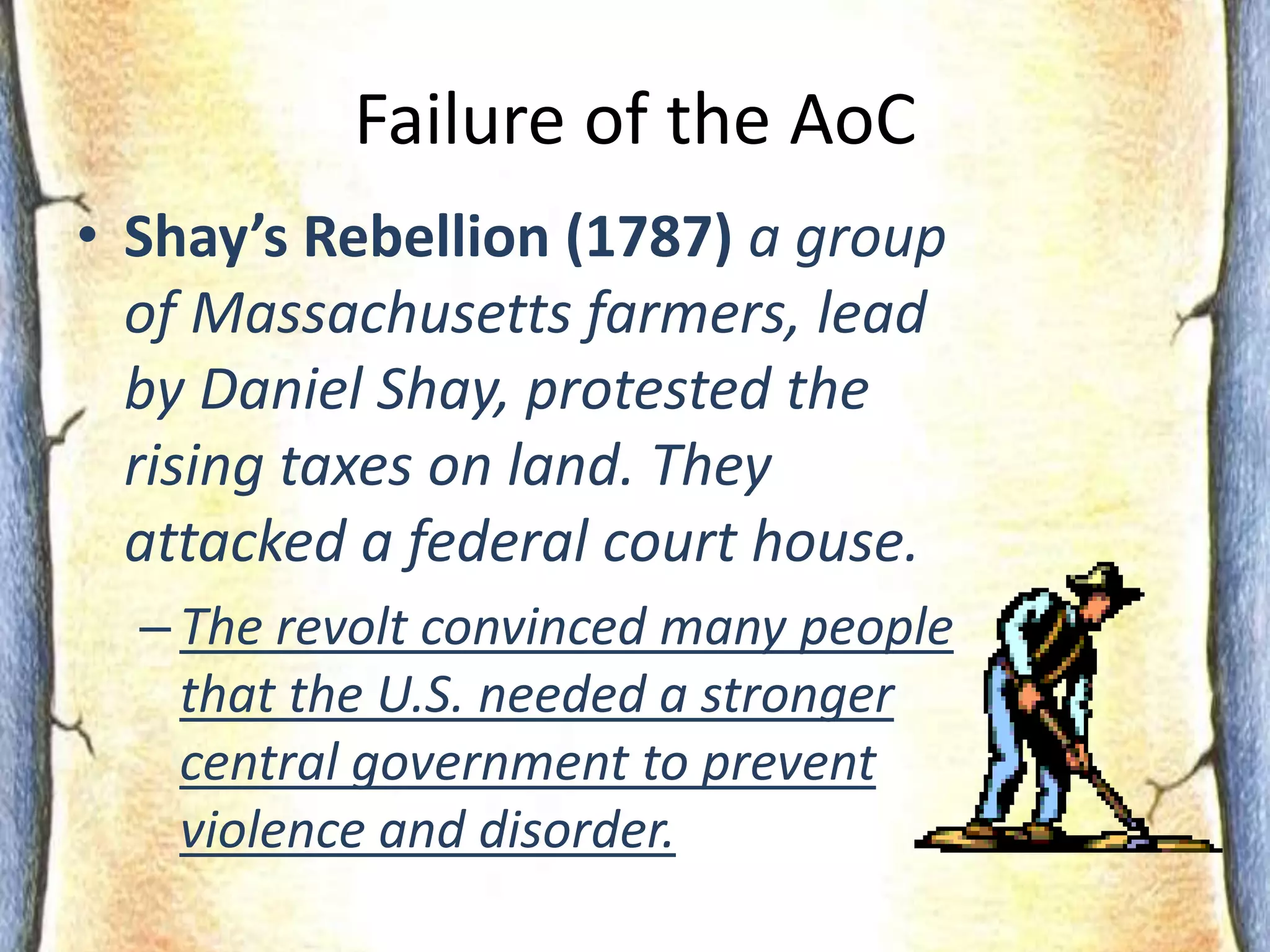 Impact of the ordinances	The ordinances of 1785 and 1787 paved the way for full-scale migration to the west. The laws also established guidelines for the administration of all U.S. territories.