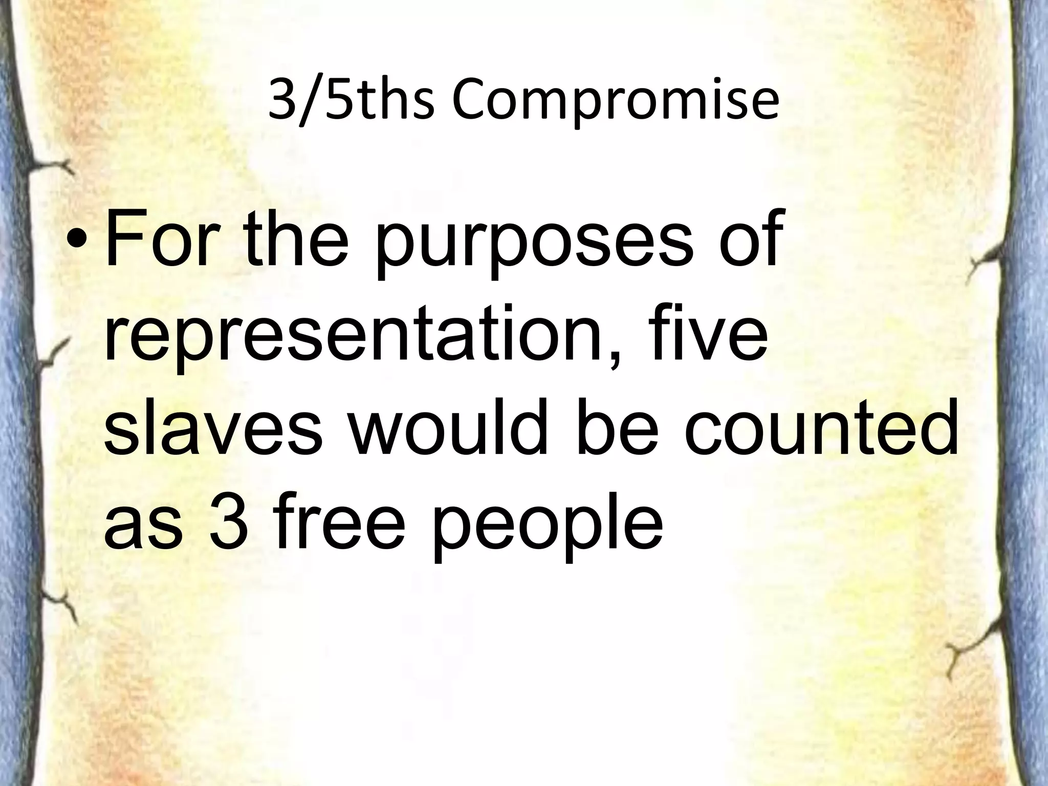 Great or Connecticut CompromiseTopic: Representation in CongressLarge States: 	Virginia Plan