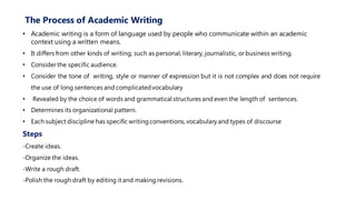 The Art of Academic Writing | PDF