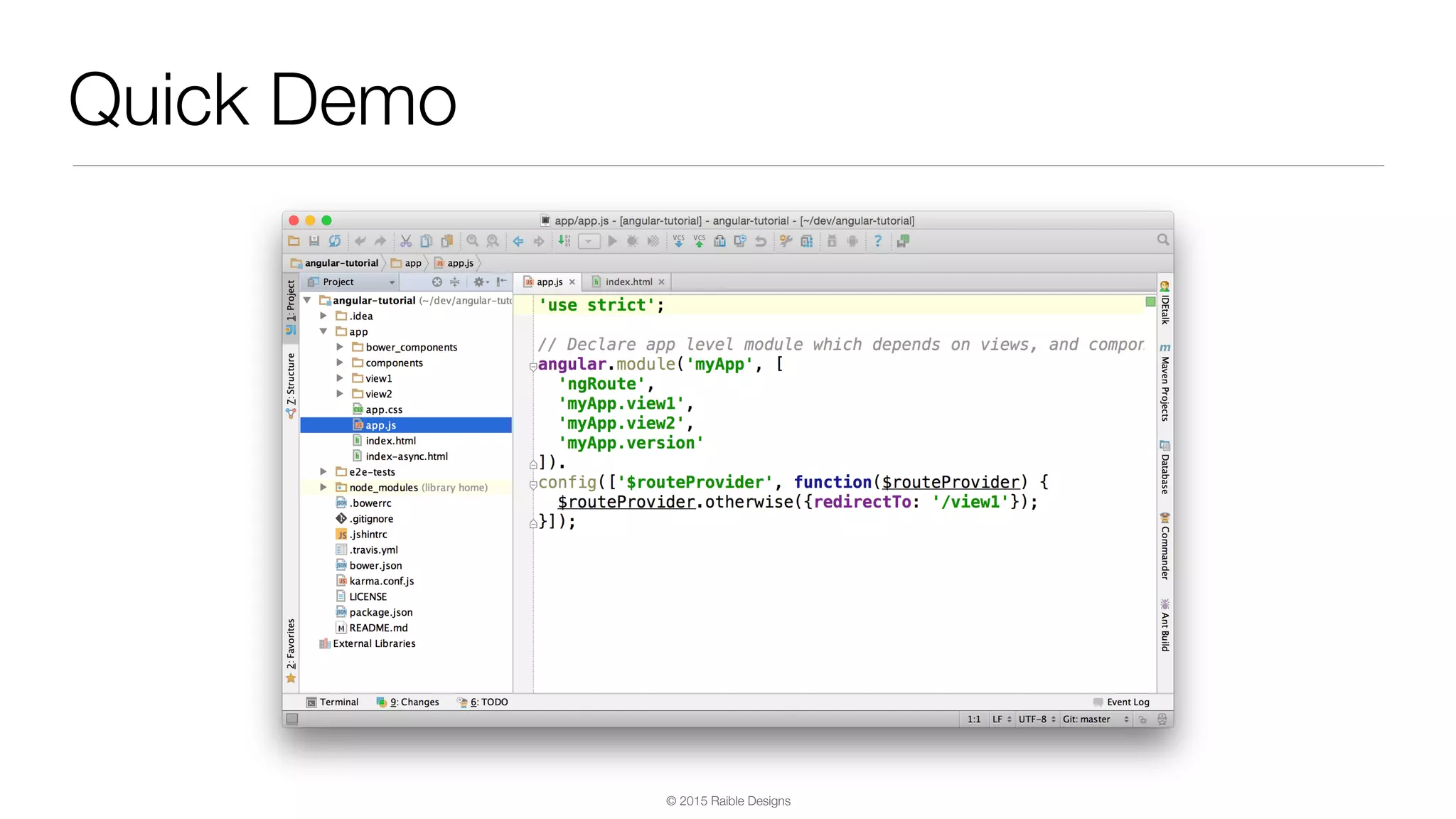 © 2015 Raible Designs Quick Demo 