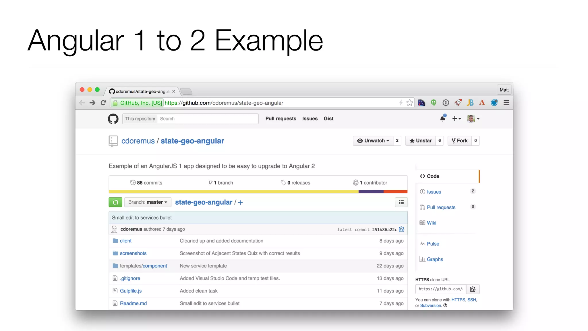 Angular 1 to 2 Example
 