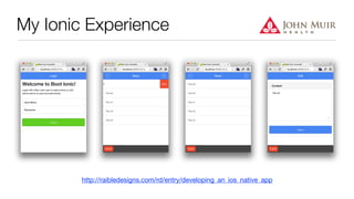 #dv13javaweb$
My Ionic Experience
http://raibledesigns.com/rd/entry/developing_an_ios_native_app
 