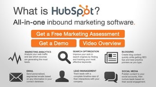 What is ?
All-in-one inbound marketing software.
Get a Demo Video Overview
Get a Free Marketing Assessment
 