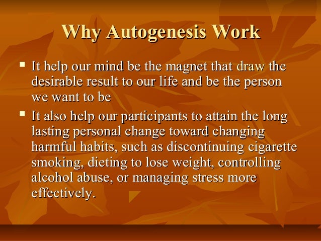 Autogenesis Autogenesis Definition – Autogenes Training Übungen – KGHLL