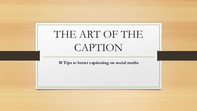 How to write art captions image