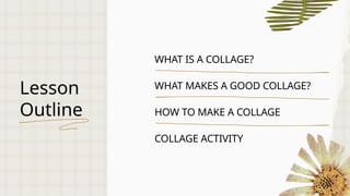 The Art of Collage Education Presentation in Beige Gold Collage ...