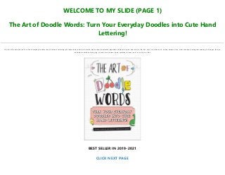 Download Pdf The Art Of Doodle Words Turn Your Everyday Doodles Download Pdf The Art Of Doodle Words Turn Your Everyday Doodles