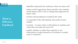 The art of effective feedback | PPTX