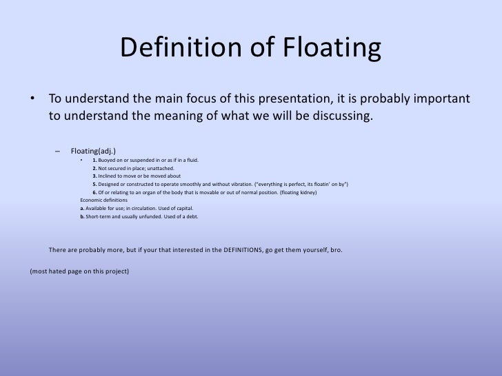 Float Definition Bar at Harrison Fitch blog