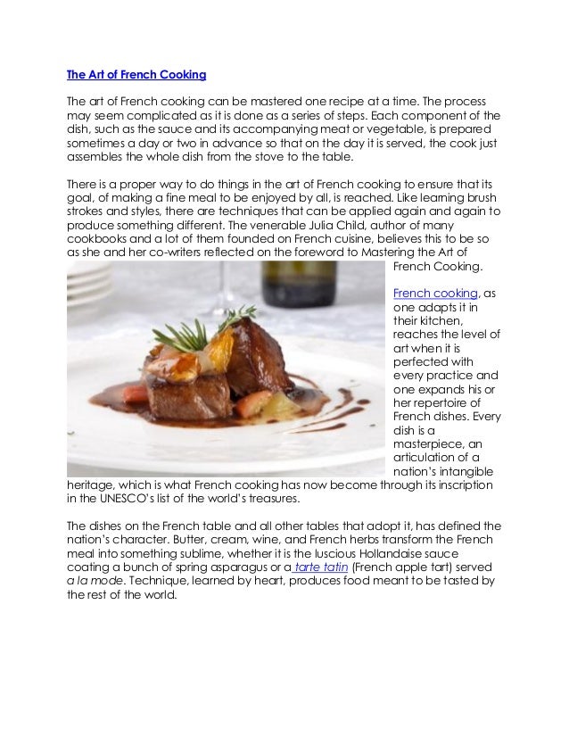 The art of french cooking.