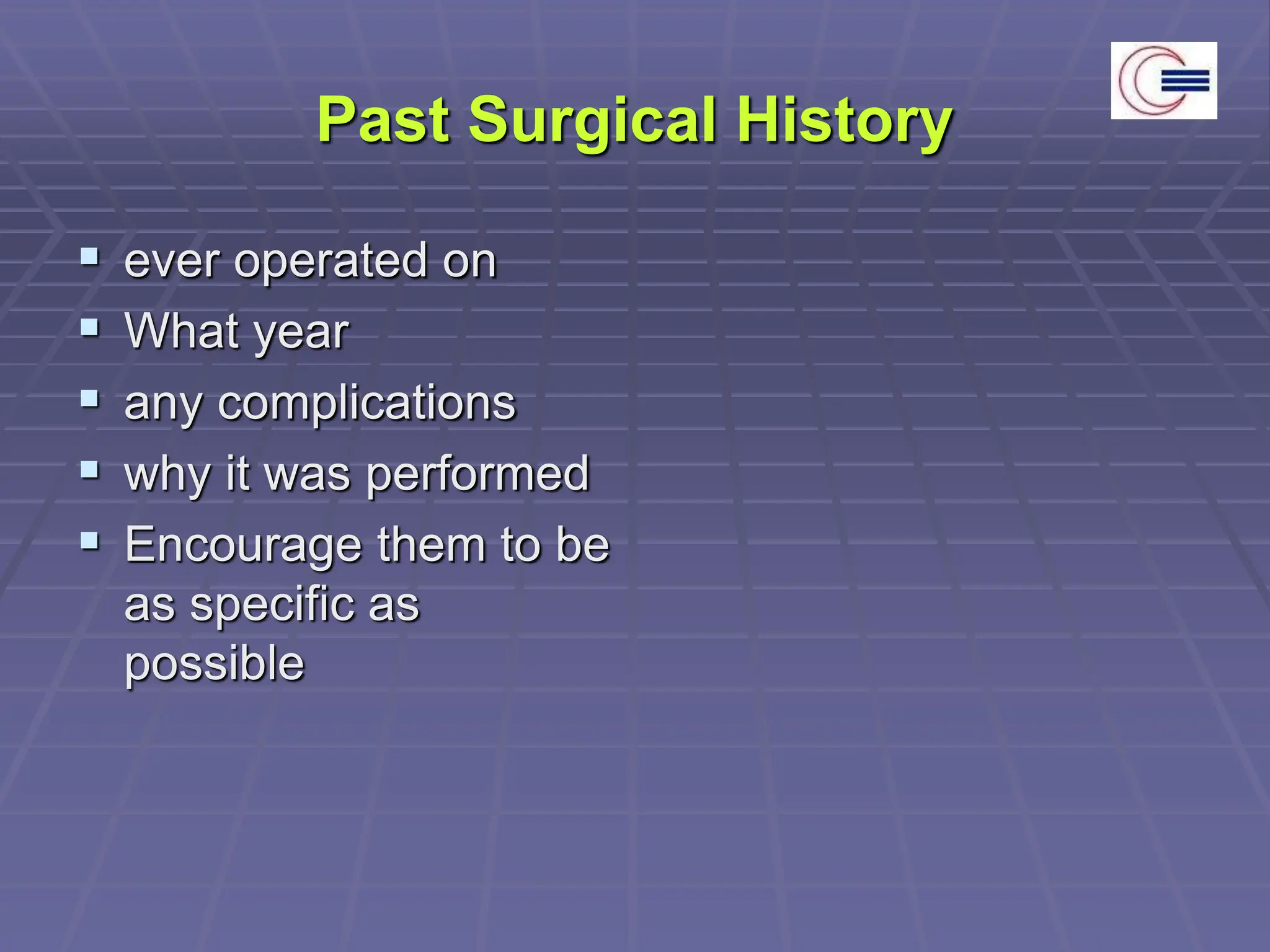 Problem Detailed History THE ART OF HISTORY TAKING ENT Detailed Explanation.ppt