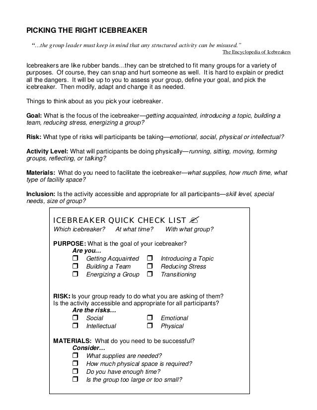 The Art Of Icebreakers