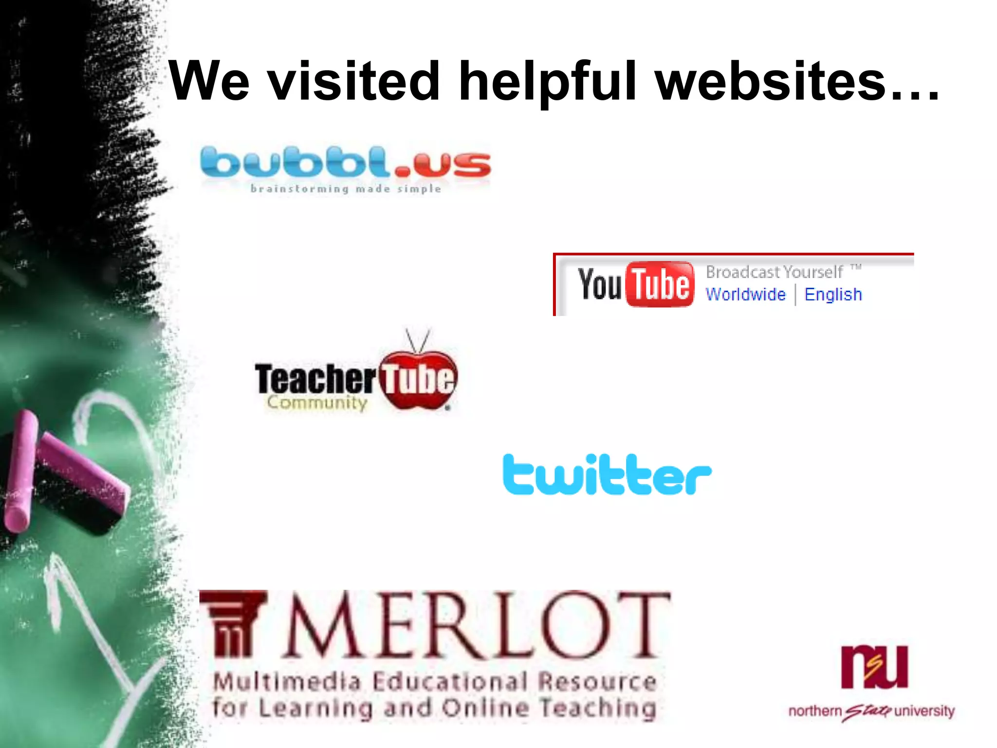 We visited helpful websites…