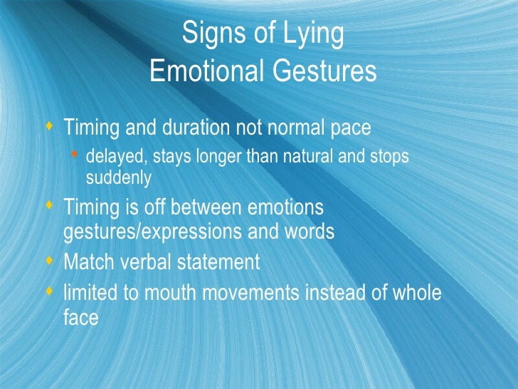 The art of lying