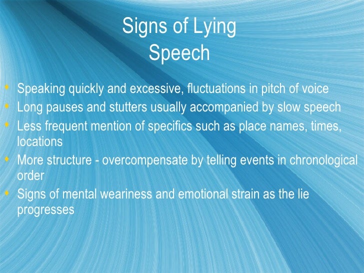 The art of lying