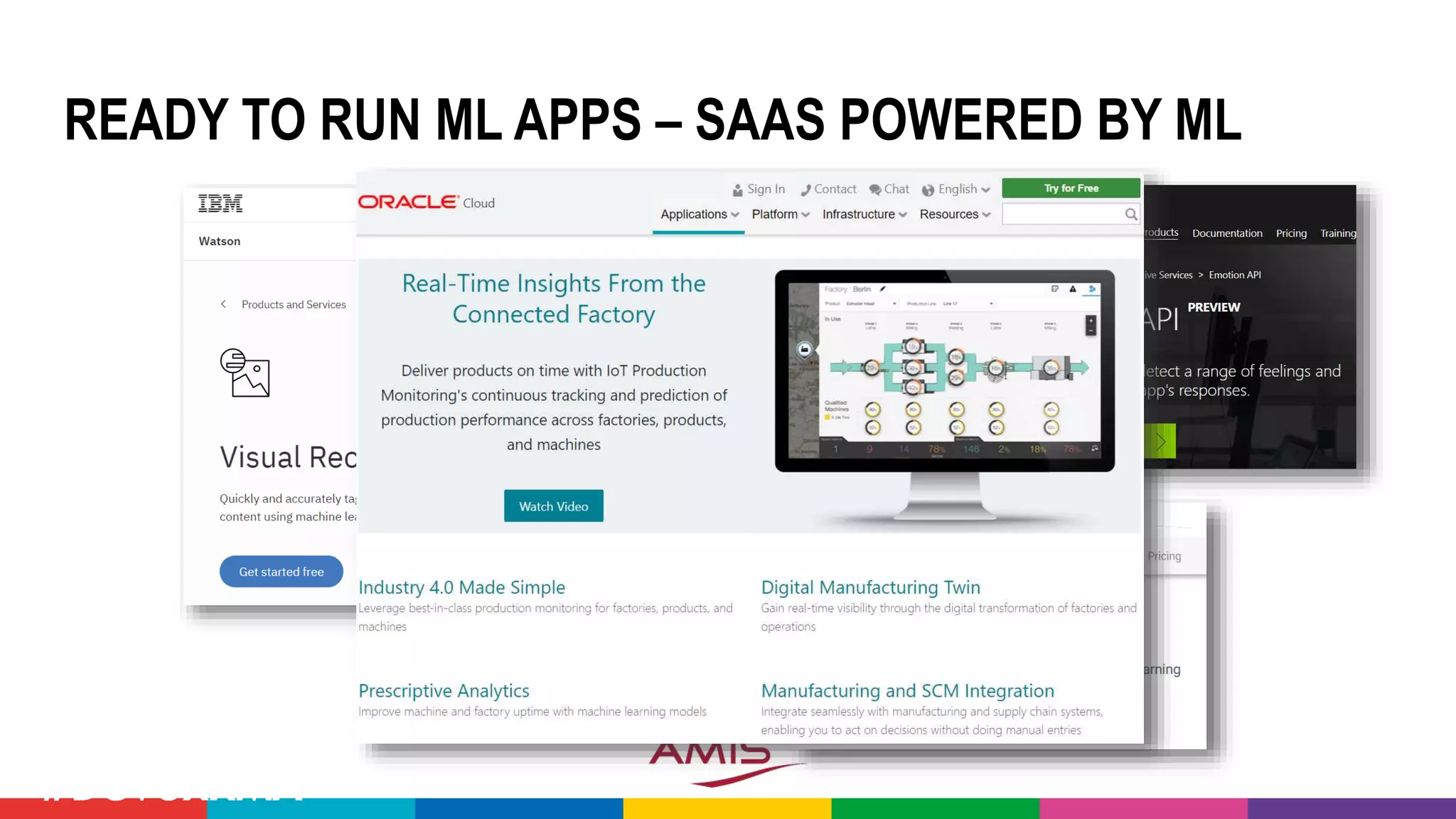 READY TO RUN ML APPS – SAAS POWERED BY ML
#DevoxxMA
 