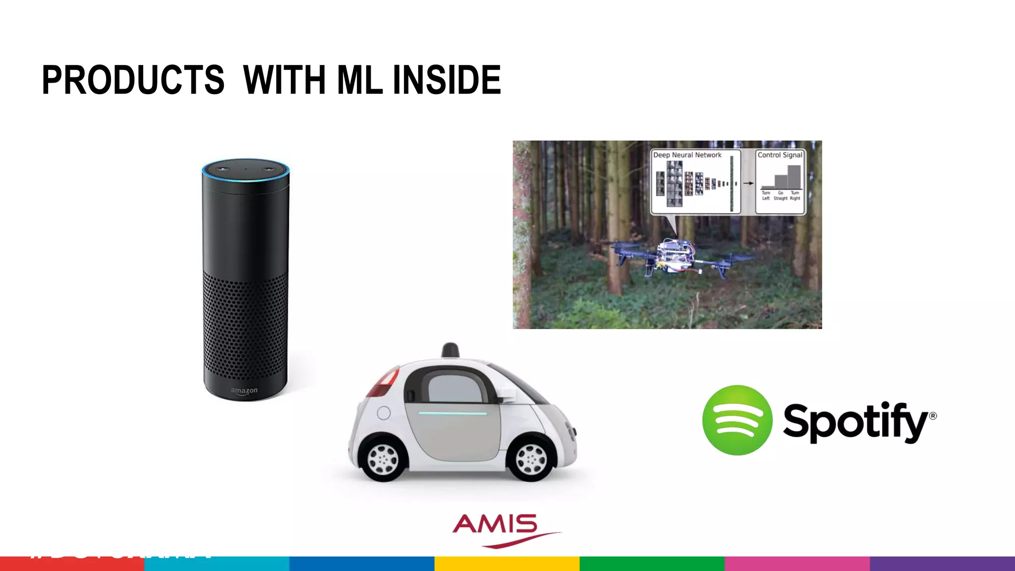 PRODUCTS WITH ML INSIDE
#DevoxxMA
 