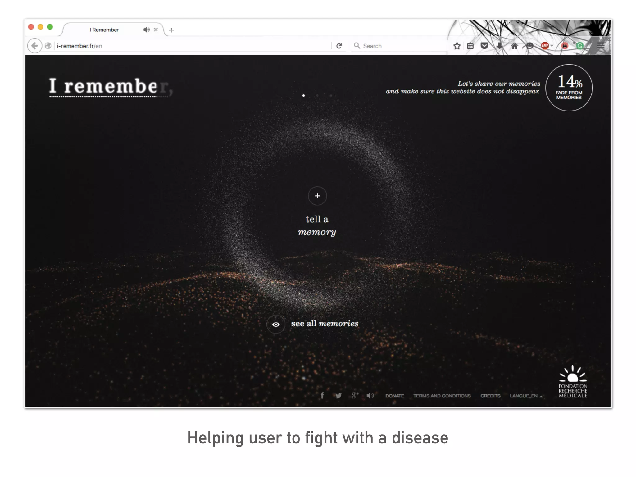 Helping user to fight with a disease
