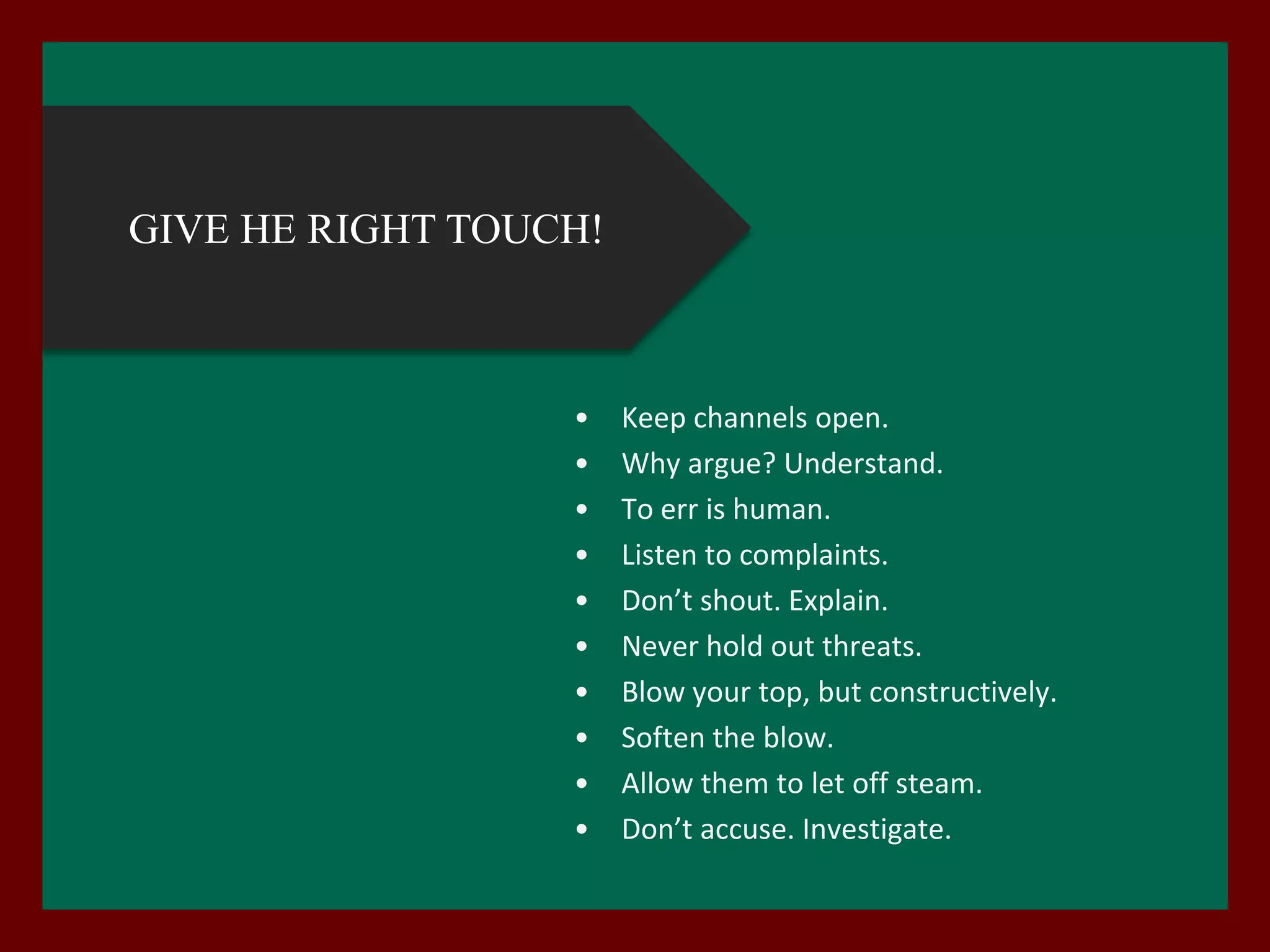 Physiological needsMOTIVATION…is setting audacious objectives & getting people to own &achieve them.is getting someone else to do what you want done because he wants to do it.is making people feel & take pride that they have done it. is letting go while retaining the right to know what is going on.is the art of accomplishing more than what scientific mgt says ispossible.