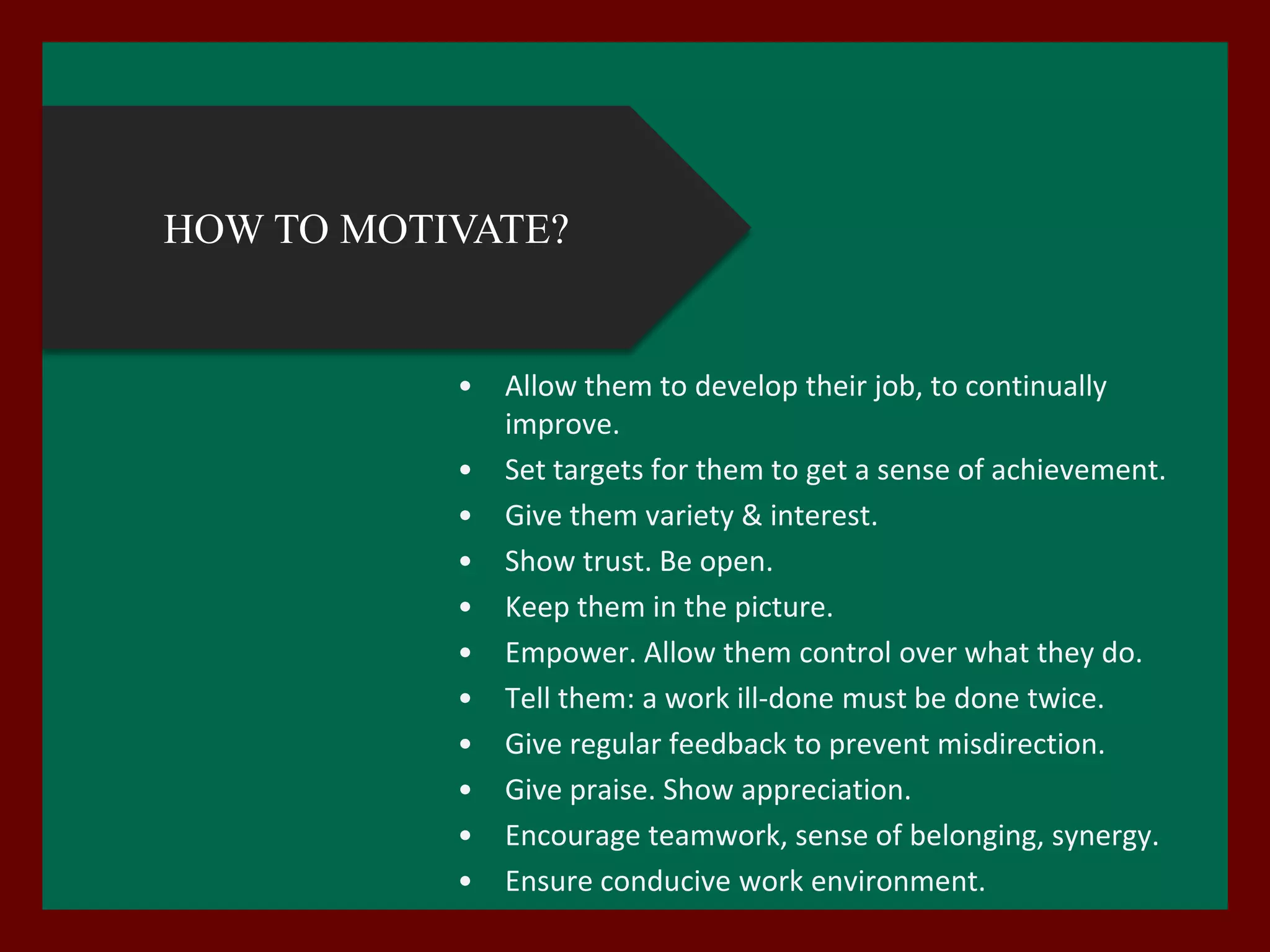 He doesn’t accept responsibility.