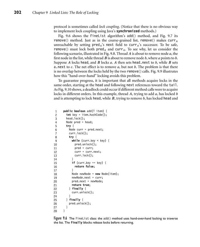 Linked Lists The Role of Locking The Art of Multiprocessor