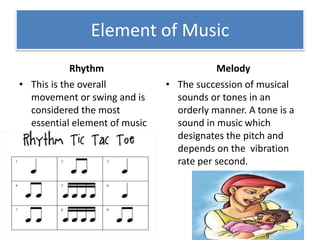 Movement Element For Rythym The Art of music and Dance | PPTX