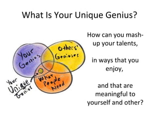 Unique Genius Is Your Power 