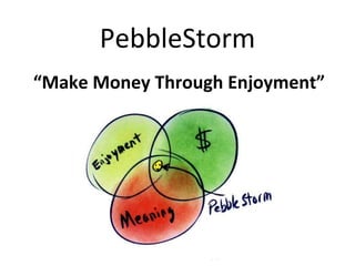 PebbleStorm “ Make Money Through Enjoyment” 