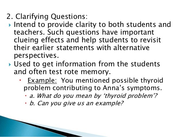 try to clarify questions try to clarify questions