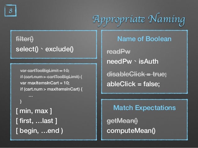 The art of readable code ( pdf )