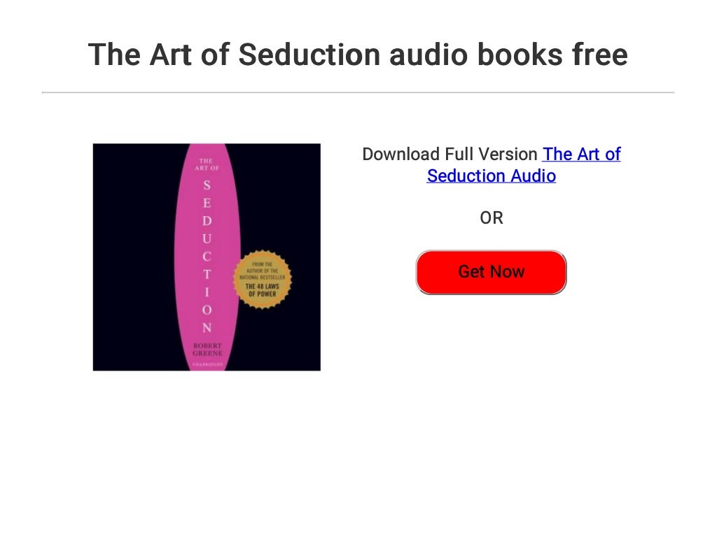 The Art of Seduction audio books free