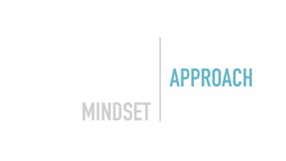 MINDSET
APPROACH
 