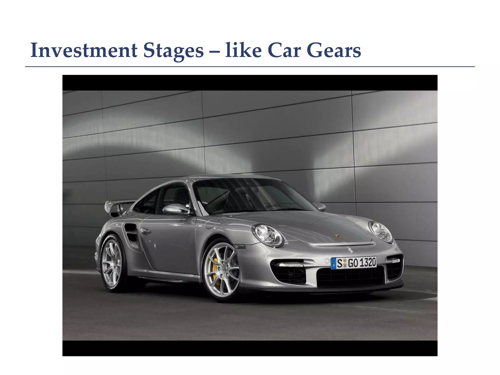 Investment Stages – like Car Gears
 