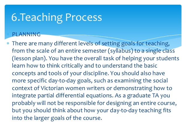 The art of teaching